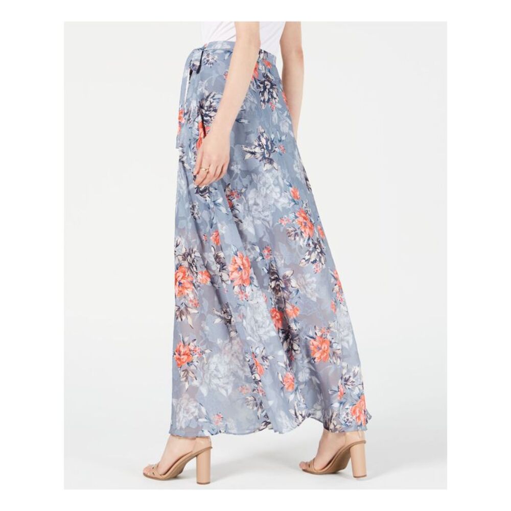 FRENCH CONNECTION Womens Blue Floral Maxi Pleated Skirt 2 - Picture 2 of 2